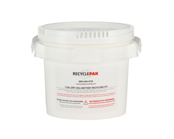 SUPPLY-069CH-1 GAL DRY CELL BATTERY RECYCLING PAIL (EACH)